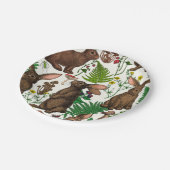 Assiettes En Carton Lapins et flore boisée 4 (Angle)