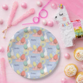 Assiettes En Carton Lapins et oeufs de Pâques (Fête)