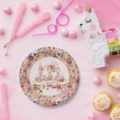 Assiettes En Carton Lapins heureux d'aquarelle de brunch de Pâques (Fête)