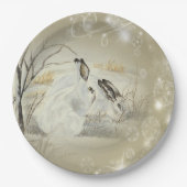 Assiettes En Carton Lapins/plaques à papier de lapins (Devant)