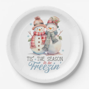 Assiettes En Carton L'aquarelle est la saison de gel