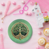 Assiettes En Carton L'arbre de vie aux noeuds celtiques. (Fête)