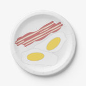 Assiettes En Carton Lard et conception d'oeufs (Devant)