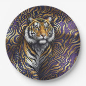 Assiettes En Carton L'art Abstrait du tigre (Devant)