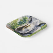 Assiettes En Carton L'art botanique du rhinocéros blanc (Angulaire)