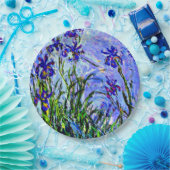 Assiettes En Carton L'art de Lilac Irises par Claude Monet  (Fête)