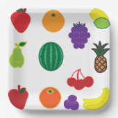 Assiettes En Carton L'art des fruits (Recto)