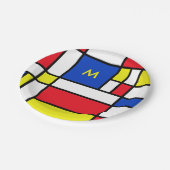 Assiettes En Carton L'art géométrique Abstrait inspiré par Mondrian (Angle)