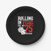 Assiettes En Carton Las Vegas 75e Birthday Party (Devant)