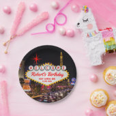 Assiettes En Carton Las Vegas la nuit n'importe quelle fois (Fête)