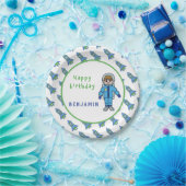 Assiettes En Carton L'astronaute Boy Rocks Nom de l'espace Anniversair (Fête)