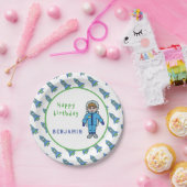 Assiettes En Carton L'astronaute Boy Rocks Nom de l'espace Anniversair (Fête)