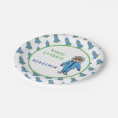 Assiettes En Carton L'astronaute Boy Rocks Nom de l'espace Anniversair (Angle)