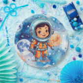 Assiettes En Carton L'astronaute Joyeux anniversaire (Fête)