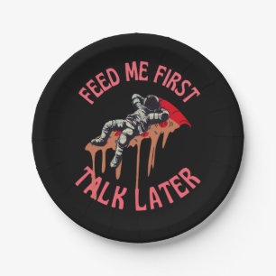 Assiettes En Carton L'astronaute Pizza Space Drôle