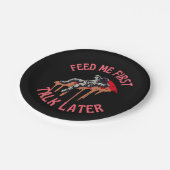 Assiettes En Carton L'astronaute Pizza Space Drôle (Angle)