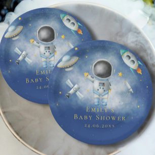 Assiettes En Carton L'astronaute spatial roquettes Boy sur le Baby sho
