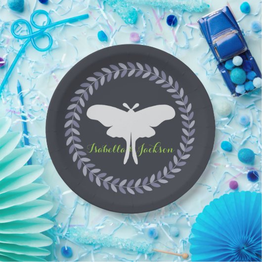 Assiettes En Carton Laurel Wreath & Luna Moth (Fête)