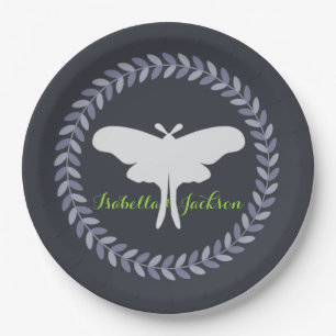 Assiettes En Carton Laurel Wreath & Luna Moth