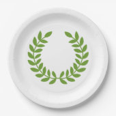 Assiettes En Carton Laurel Wreath (Symbole grec ancien) (Devant)