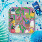 Assiettes En Carton Lauren Rosenberg Original Parakeet 9" Carré (Fête)