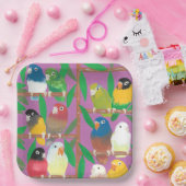 Assiettes En Carton Lauren Rosenberg Original Parakeet 9" Carré (Fête)