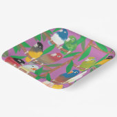 Assiettes En Carton Lauren Rosenberg Original Parakeet 9" Carré (Angulaire)