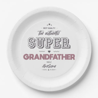 Assiettes En Carton l'authentique super-grand-père