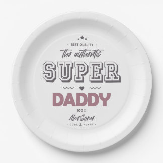 Assiettes En Carton L'authentique super papa