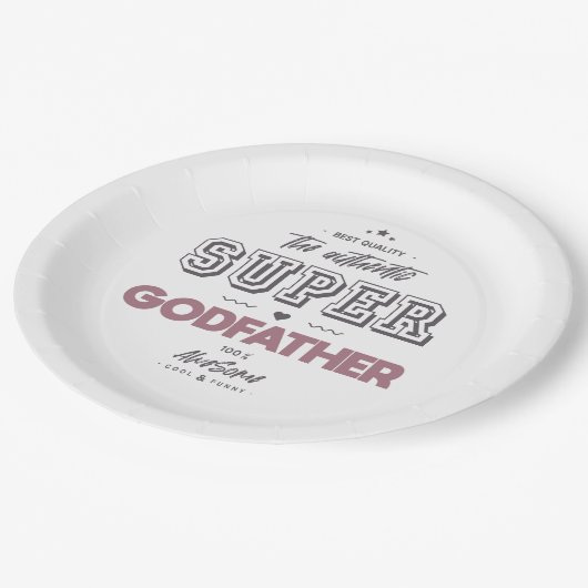 Assiettes En Carton L'authentique super-parrain (Angle)