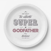 Assiettes En Carton L'authentique super-parrain (Devant)