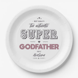 Assiettes En Carton L'authentique super-parrain