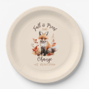 Assiettes En Carton L'Automne Est La Preuve Que Le Changement Est Beau