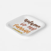 Assiettes En Carton "L'automne est ma couleur préférée" (Angulaire)