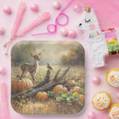 Assiettes En Carton L'automne est tombé dans un patch Citrouille (Fête)
