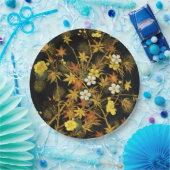 Assiettes En Carton L'automne japonais laisse l'art classique antique  (Fête)