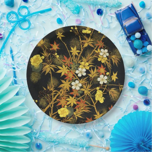 Assiettes En Carton L'automne japonais laisse l'art classique antique  (Fête)