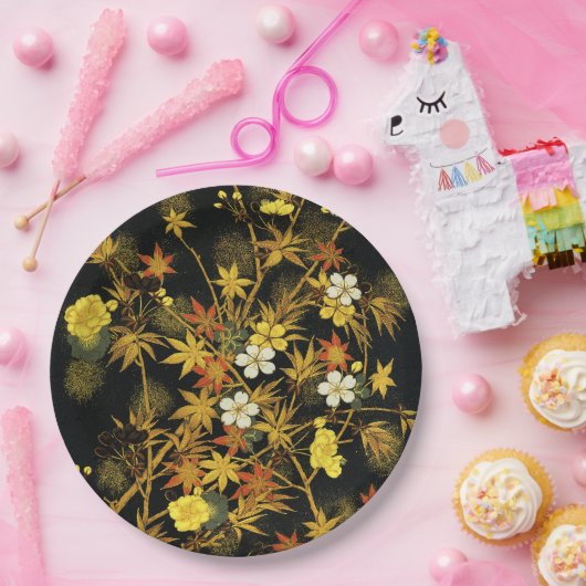 Assiettes En Carton L'automne japonais laisse l'art classique antique (Fête)