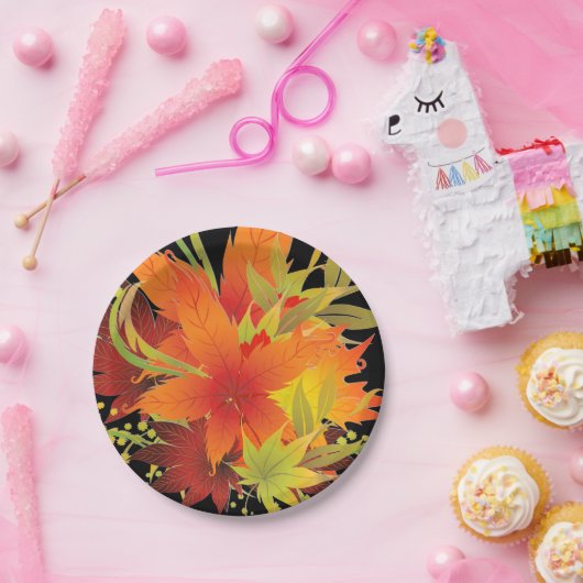Assiettes En Carton L'automne quitte Pop Thankesgiving (Fête)
