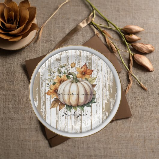 Assiettes En Carton L'Automne Rustique Laisse Petit Baby shower Citrou
