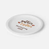 Assiettes En Carton L'automne Thanksgiving personnalisé se réunit (Angle)