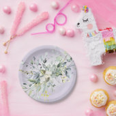 Assiettes En Carton Lavage à l'eau verte Lavande Violette Baby Shower (Fête)