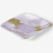 Assiettes En Carton Lavande d'encre Lux Abstrait Wht ID990 (Angulaire)