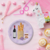 Assiettes En Carton Lavande du marché français (Fête)