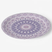 Assiettes En Carton Lavande et Lilac Mandala Motif (Angle)