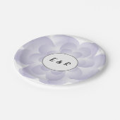 Assiettes En Carton Lavande Fleur Coeur (Angle)