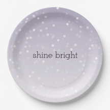 Lavande violet blanc Bokeh Confetti