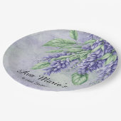 Assiettes En Carton Lavande Wisteria Fleurs Fête des mariées en marbre (Angle)