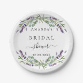 Assiettes En Carton Lave douche nuptiale eucalyptus verdure (Devant)