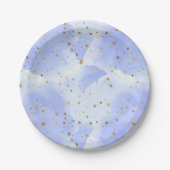 Assiettes En Carton Lavendar Golden Star Motif (Devant)